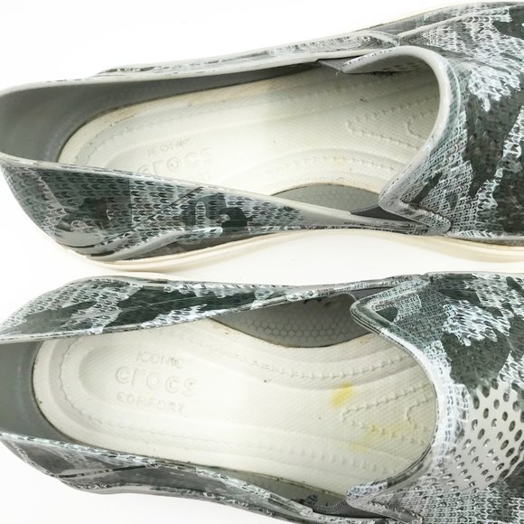 CROCS Citilane Roka Slip On Gray Camo Print Rubber Slip On Sneakers Womens 10 - Picture 6 of 16